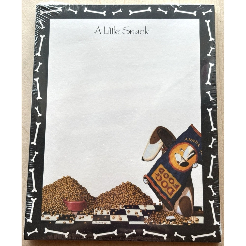 Vintage Lang Note Pad New Sealed A Little Snack Dog Bone Ned Young 2005 60 Sheet